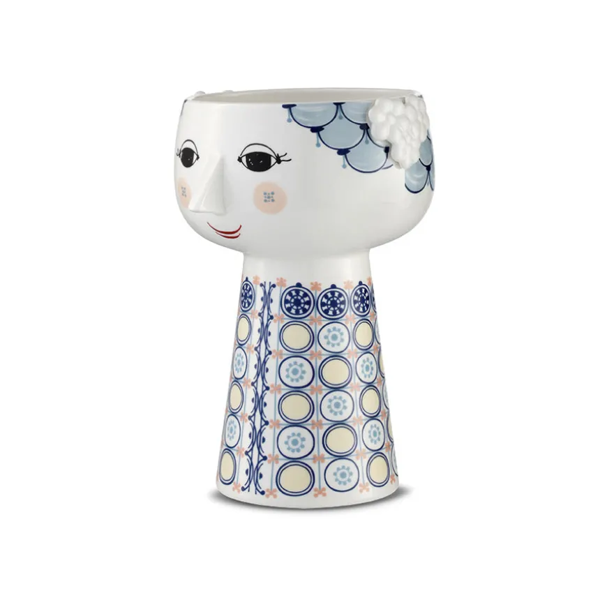 Bjørn Wiinblad Eva Vase 18,5cm Blå