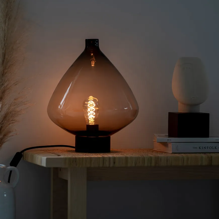 Hadeland Glassverk Arkiv Bordlampe 4218 Kakao