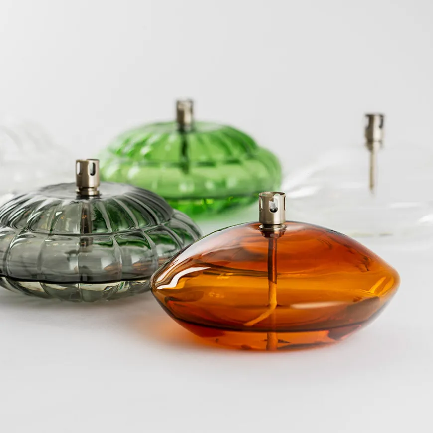 Hadeland Glassverk Aurora Oljelampe Amber