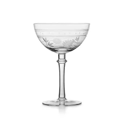 Hadeland Glassverk Elizabeth Champagneskål Blomsterslip 25cl Klar