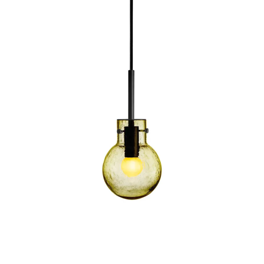 Hadeland Glassverk Krystallkule Taklampe Soda Oliven