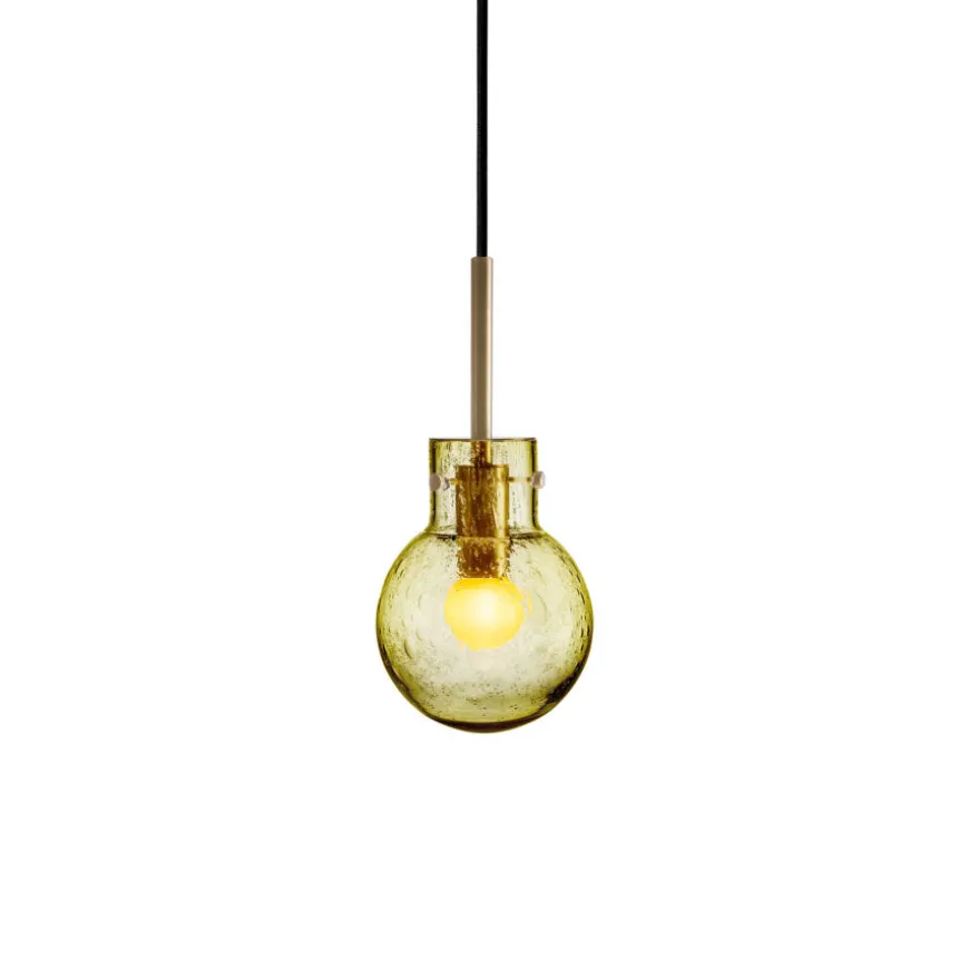 Hadeland Glassverk Krystallkule Taklampe Soda Oliven