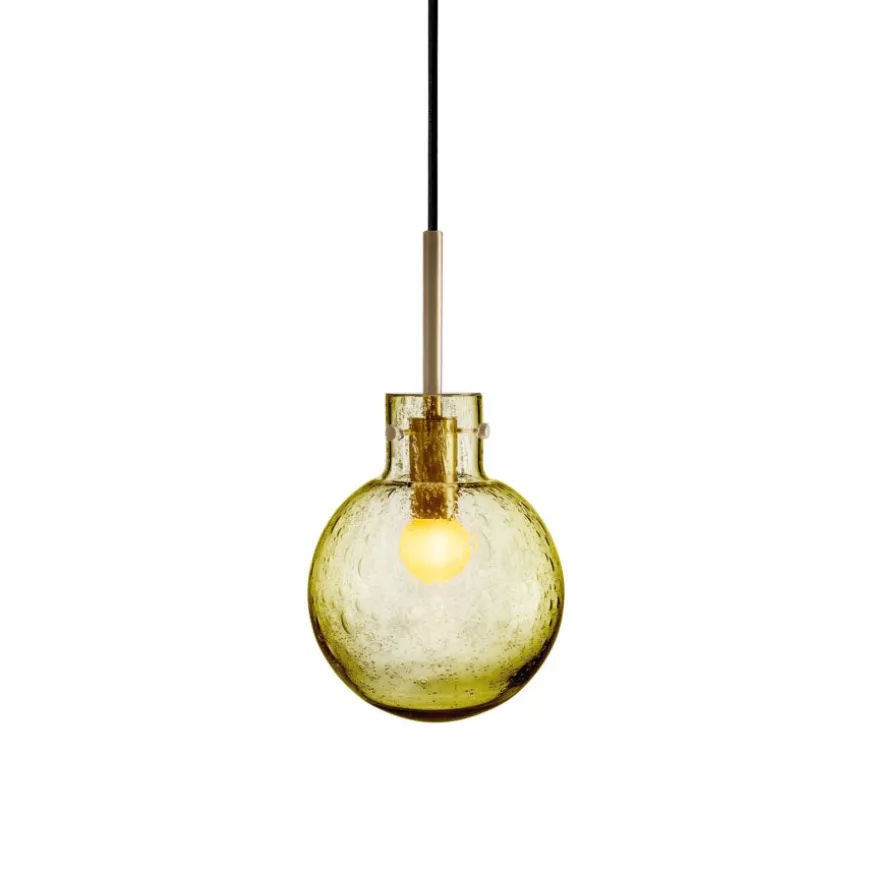 Hadeland Glassverk Krystallkule Taklampe Soda Oliven
