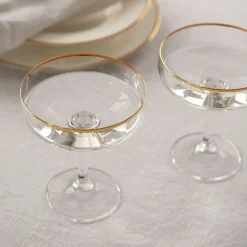 Hadeland Glassverk Odyssè Cavaskål Gullkant 2stk 25cl