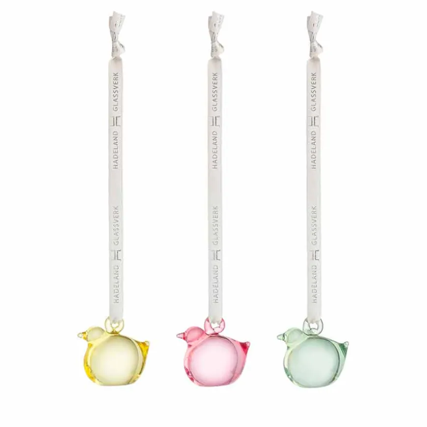 Hadeland Glassverk Påskekyllinger Oppheng Klar 3pk