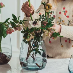 Hadeland Glassverk Siccori Vase 20cm Himmelblå