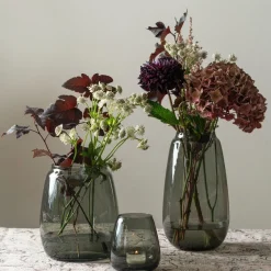 Hadeland Glassverk Siccori Vase 11cm Røkgrå