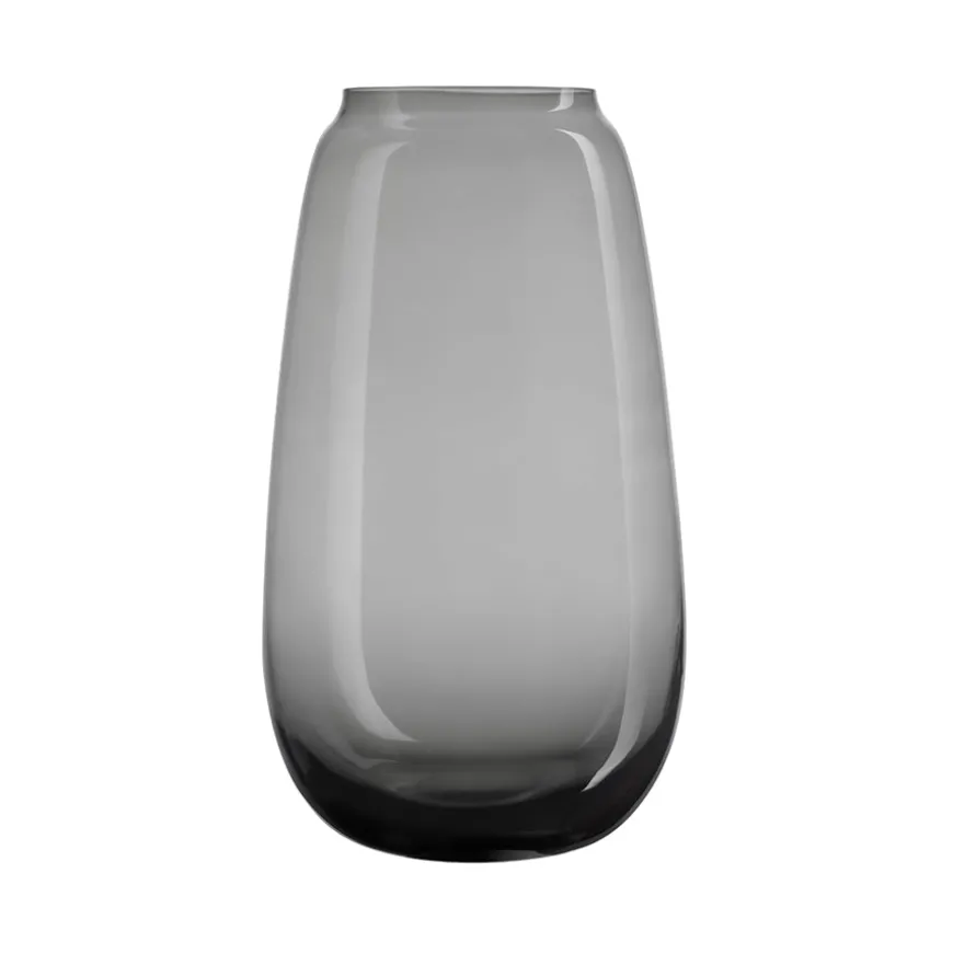 Hadeland Glassverk Siccori Vase 26cm Røkgrå