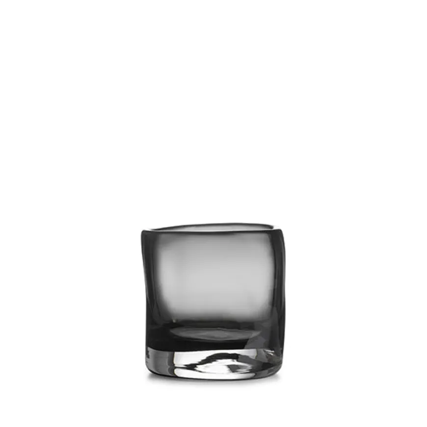 Hadeland Glassverk Sine Telysholder 12,5x10,5cm Røkgrå