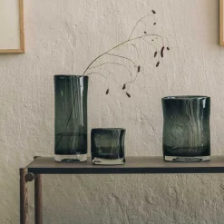 Hadeland Glassverk Sine Telysholder 12,5x10,5cm Røkgrå
