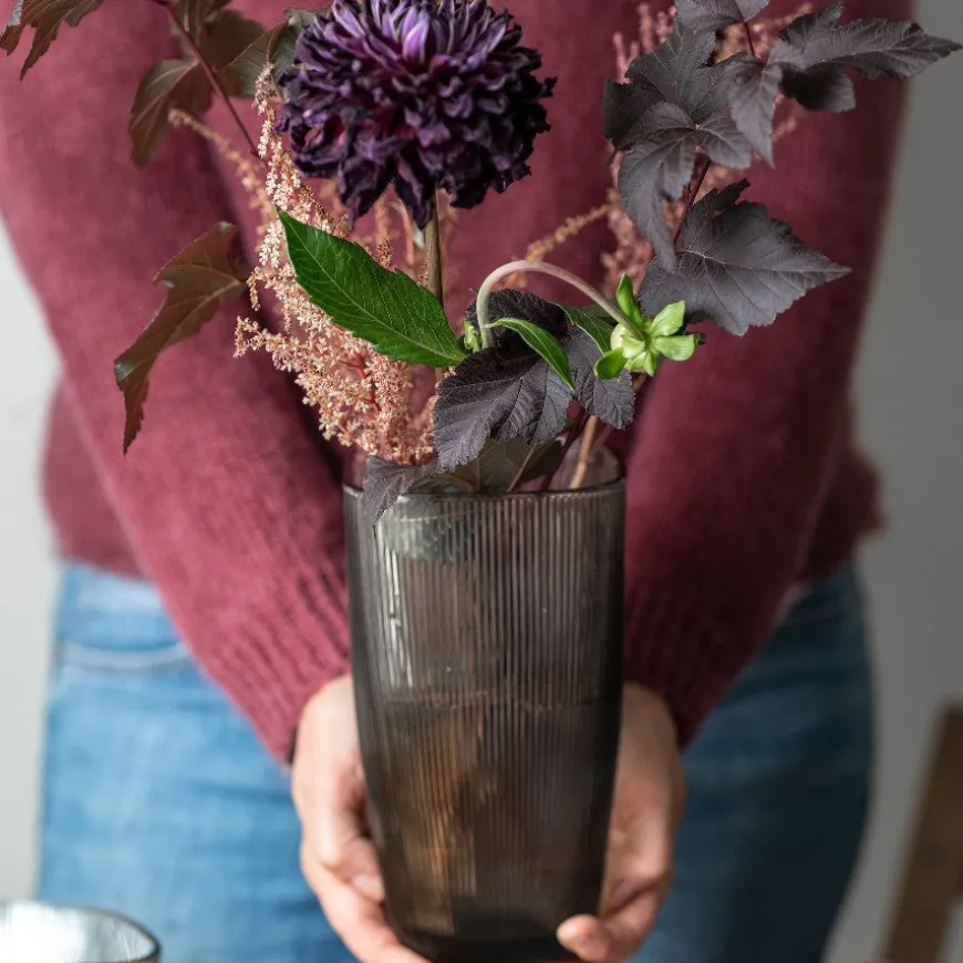 Hadeland Glassverk Siri Vase 21cm Røkgrå