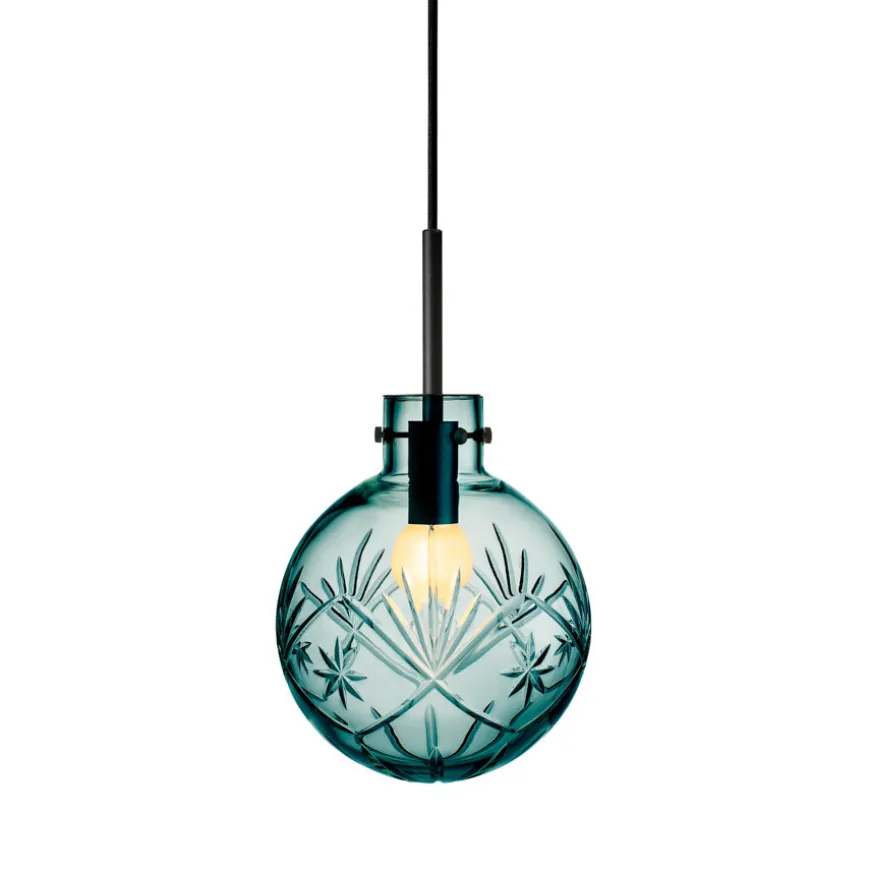 Hadeland Glassverk Taklampe Finn Blågrønn