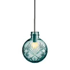 Hadeland Glassverk Taklampe Finn Blågrønn