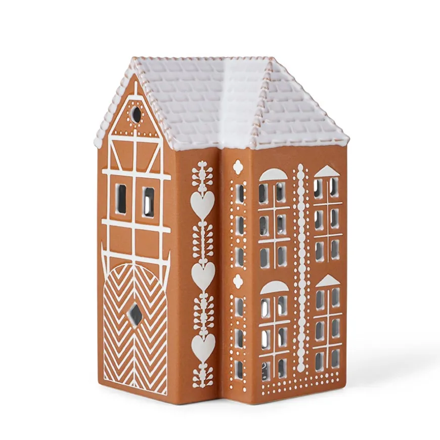 Kähler Gingerbread Lyshus Stor Brun