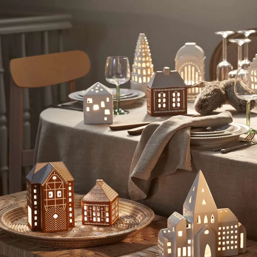Kähler Gingerbread Lyshus Liten Brun
