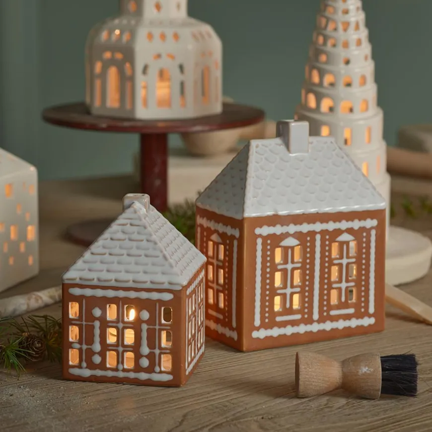 Kähler Gingerbread Lyshus Medium Brun