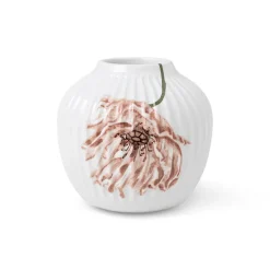 Kähler Hammershøi Poppy Vase 13cm Hvit m/Dekor