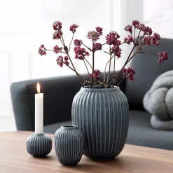 Kähler Hammershøi Vase 21cm Antracitgrå