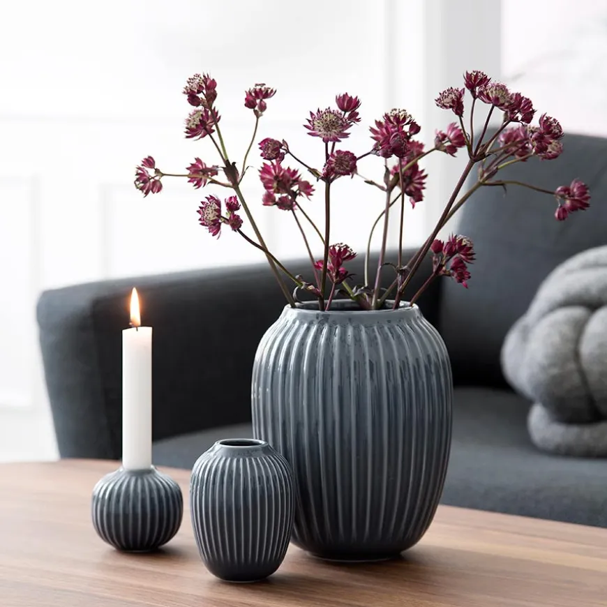 Kähler Hammershøi Vase 21cm Antracitgrå