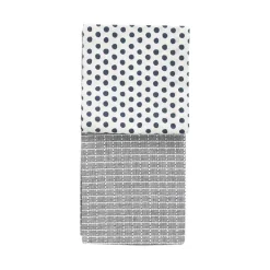Kjøkkenhåndkle Blå/Mønster Bomull 50X70cm 2pk