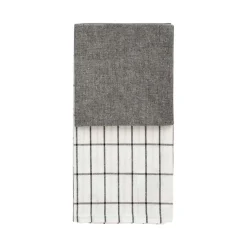 Kjøkkenhåndkle Grå/Rutete 50X70cm 2pk