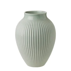 Knabstrup Keramik Vase 27cm Riflet Mint