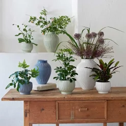 Knabstrup Keramik Vase 20cm Riflet Lavendel
