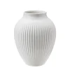 Knabstrup Vase 27cm Riflet Hvit