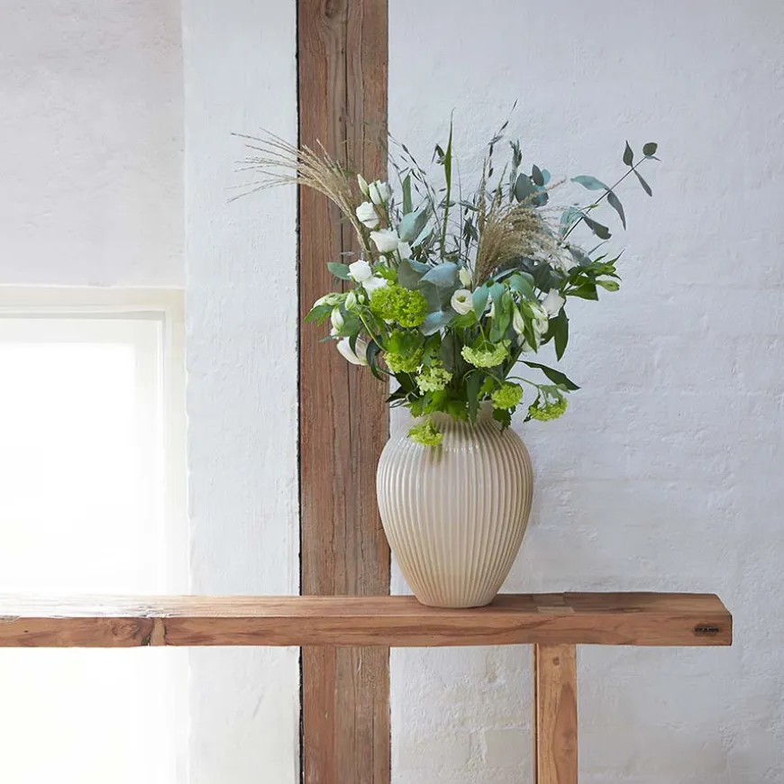 Knabstrup Vase 27cm Riflet Sand
