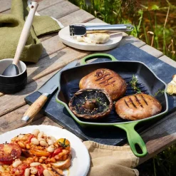 Le Creuset Grillpanne Støpejern 26cm Bamboo Green