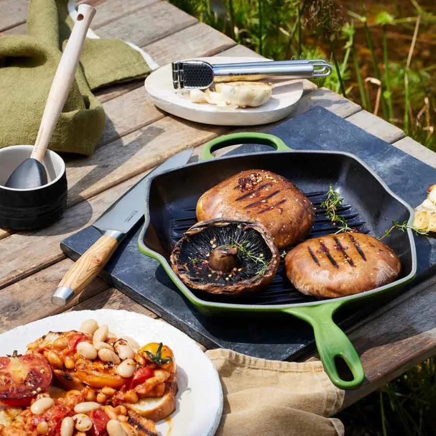 Le Creuset Grillpanne Støpejern 26cm Bamboo Green