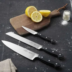 Lion Sabatier Pluton Knivsett 3 kniver stål/sort