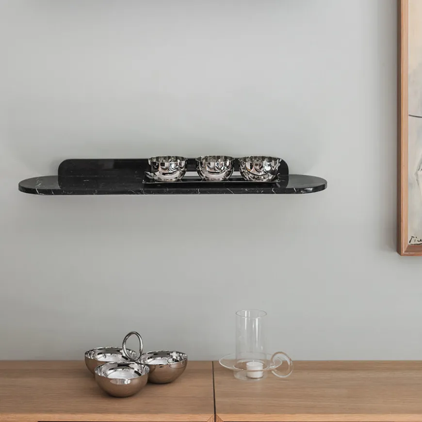 Løve Vinje Fat m/3 Skåler Rustfritt Stål 30cm Sølv