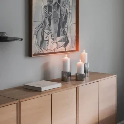 Løve Vinje Telysholder Rustfritt Stål 14cm Sølv