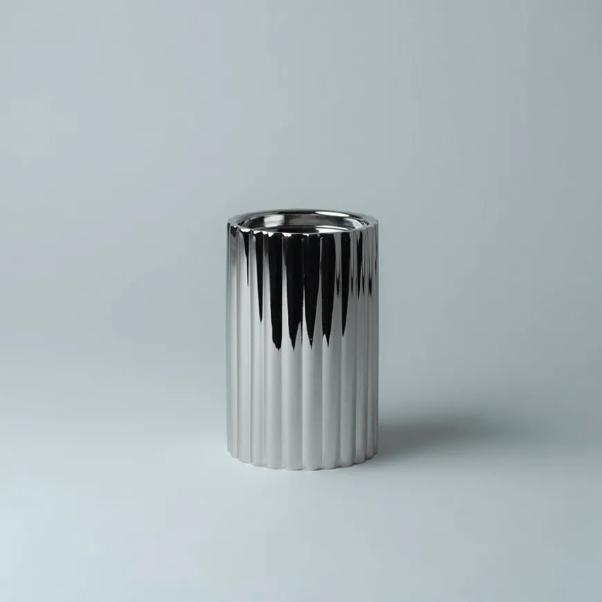 Løve Vinje Telysholder Rustfritt Stål 14cm Sølv