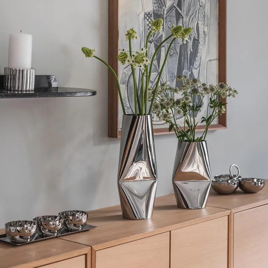 Løve Vinje Vase Rustfritt Stål 24,5cm Sølv