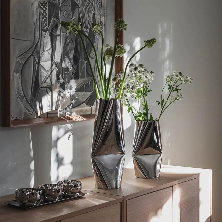 Løve Vinje Vase Rustfritt Stål 34,5cm Sølv