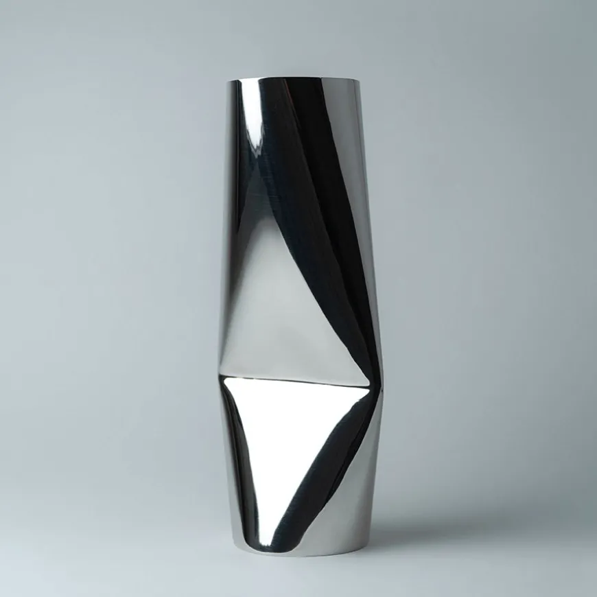 Løve Vinje Vase Rustfritt Stål 34,5cm Sølv