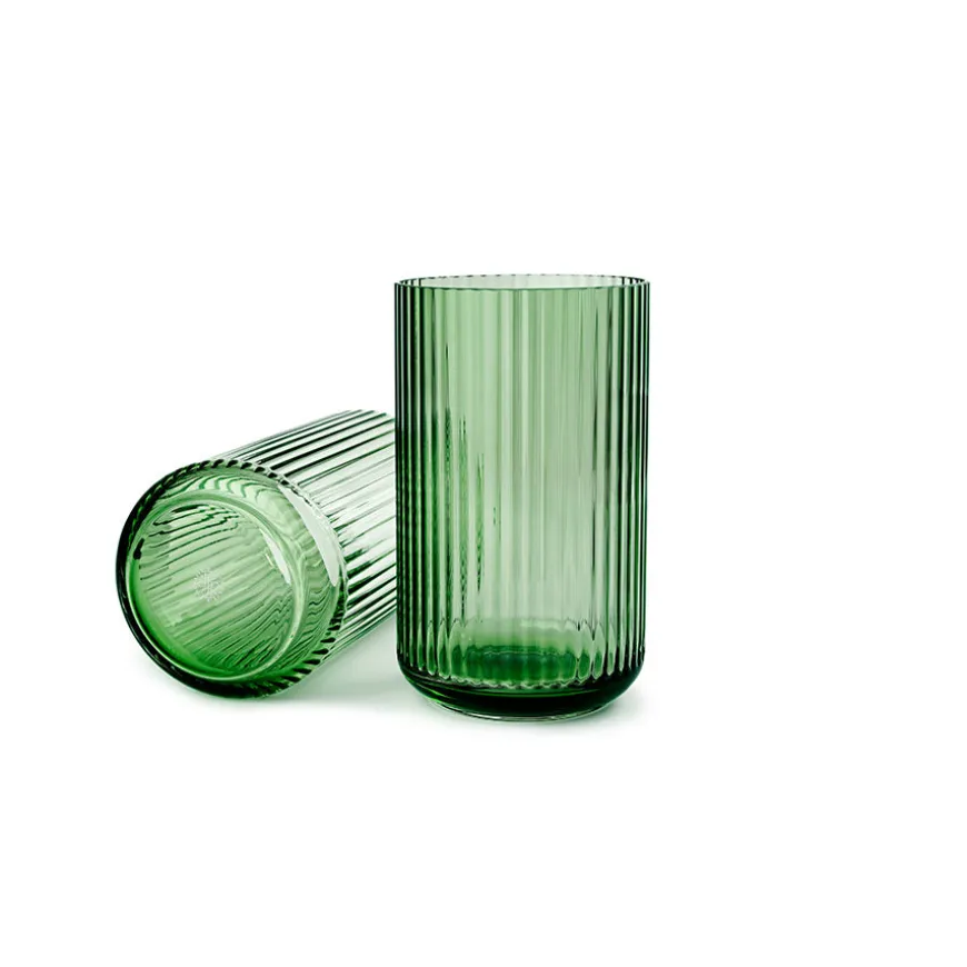 Lyngby Porcelæn Vase 25cm Grønn Glass