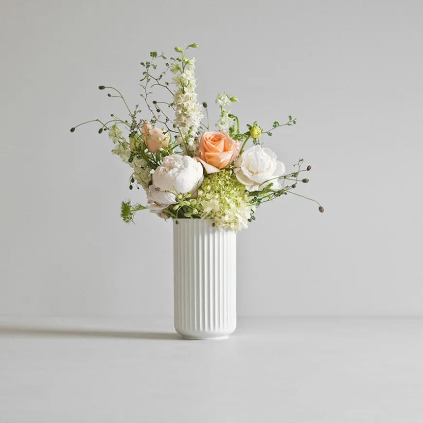Lyngby Porcelæn Vase 20,5cm Hvit Porselen