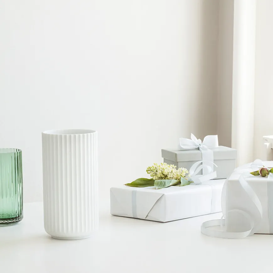 Lyngby Porcelæn Vase 20,5cm Hvit Porselen
