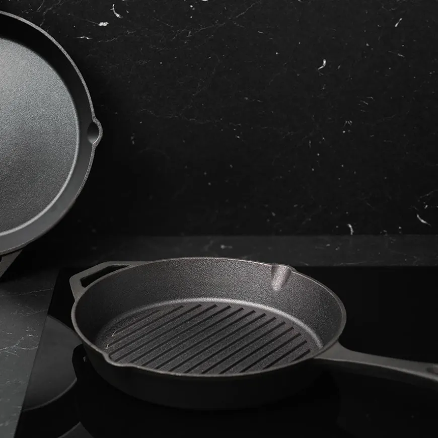 Malm Grillpanne Støpejern Uten Emalje 28cm
