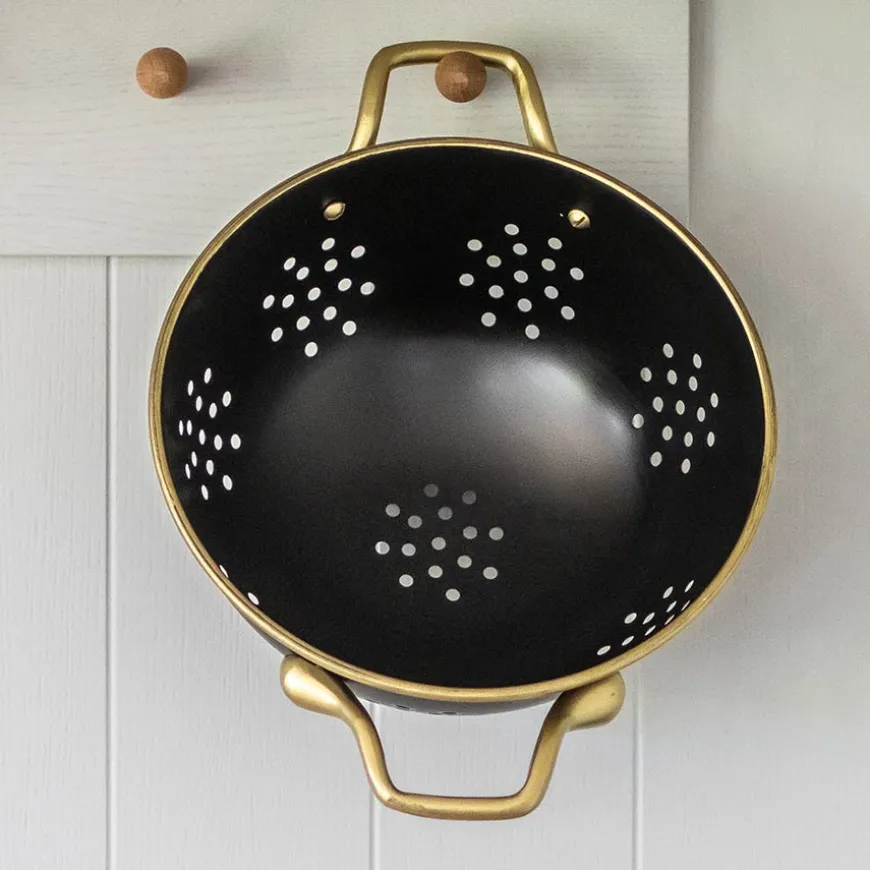 Masterclass Dørslag 24cm Sort & Gull Rustfritt Stål