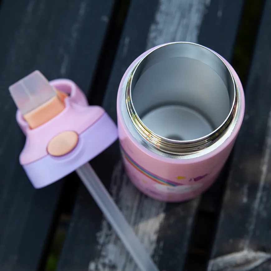 Minis Play Drikkeflaske Stål 400ml Rosa
