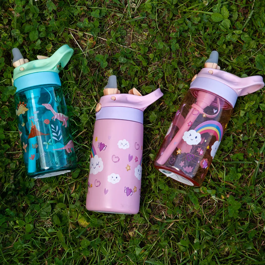 Minis Play Drikkeflaske Stål 400ml Rosa