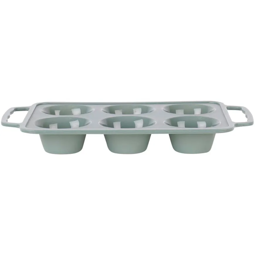 MUFFINSFORM 6/HULL SILIKON GRØNN