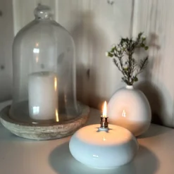 Nordic Living Oljelampe 13,5 x 7cm Hvit