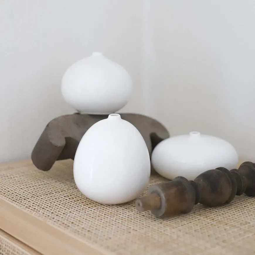 Nordic Living Vase 10,5x12cm Hvit