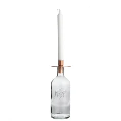 Norgesglasset Lysholder til Norgesflaske Rosegull