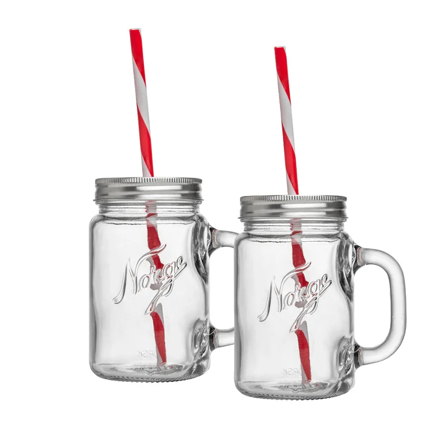 Norgesglasset Norgesglass Seidel Glass 2pk m/Sugerør
